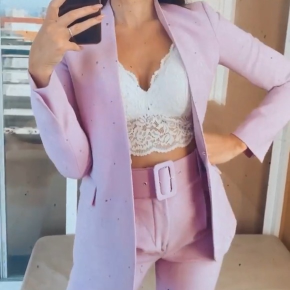 GORGEOUS ZARA NWT Blazer & Belted Pants Set - Picture 10 of 16